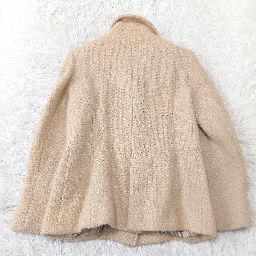 ●良品●　BURBERRY LONDON　モヘヤ　ノバチェック　ジャケットコート