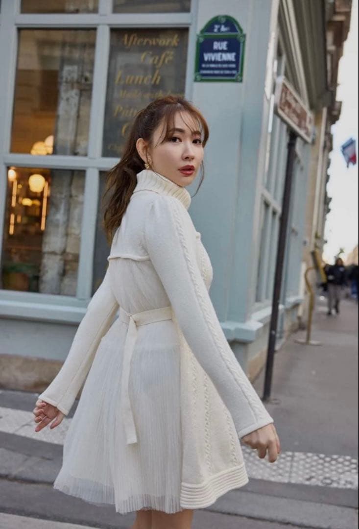 【専用】herlipto Clara Cable Knit Dress