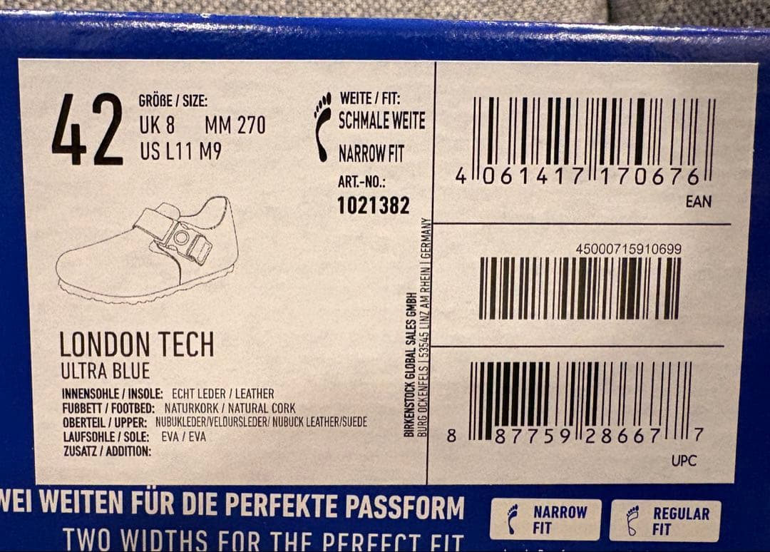 BIRKENSTOCK LONDON TECH☆ロンドン☆42☆新品・箱付
