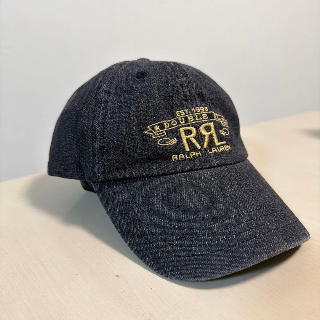 ダブルアールエル RRL キャップ 帽子 デニム ブラック