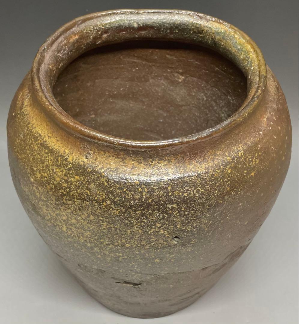 古常滑　水指　蓋付　茶道具　箱付　L309