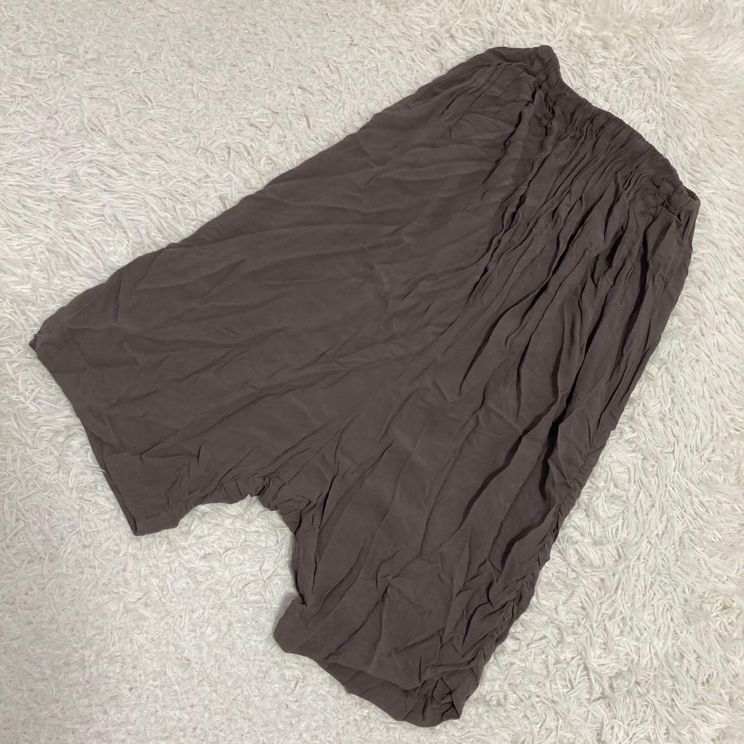 COMMEdesGARCONS 変形シフォンパンツ ブラウン XS オシャレ