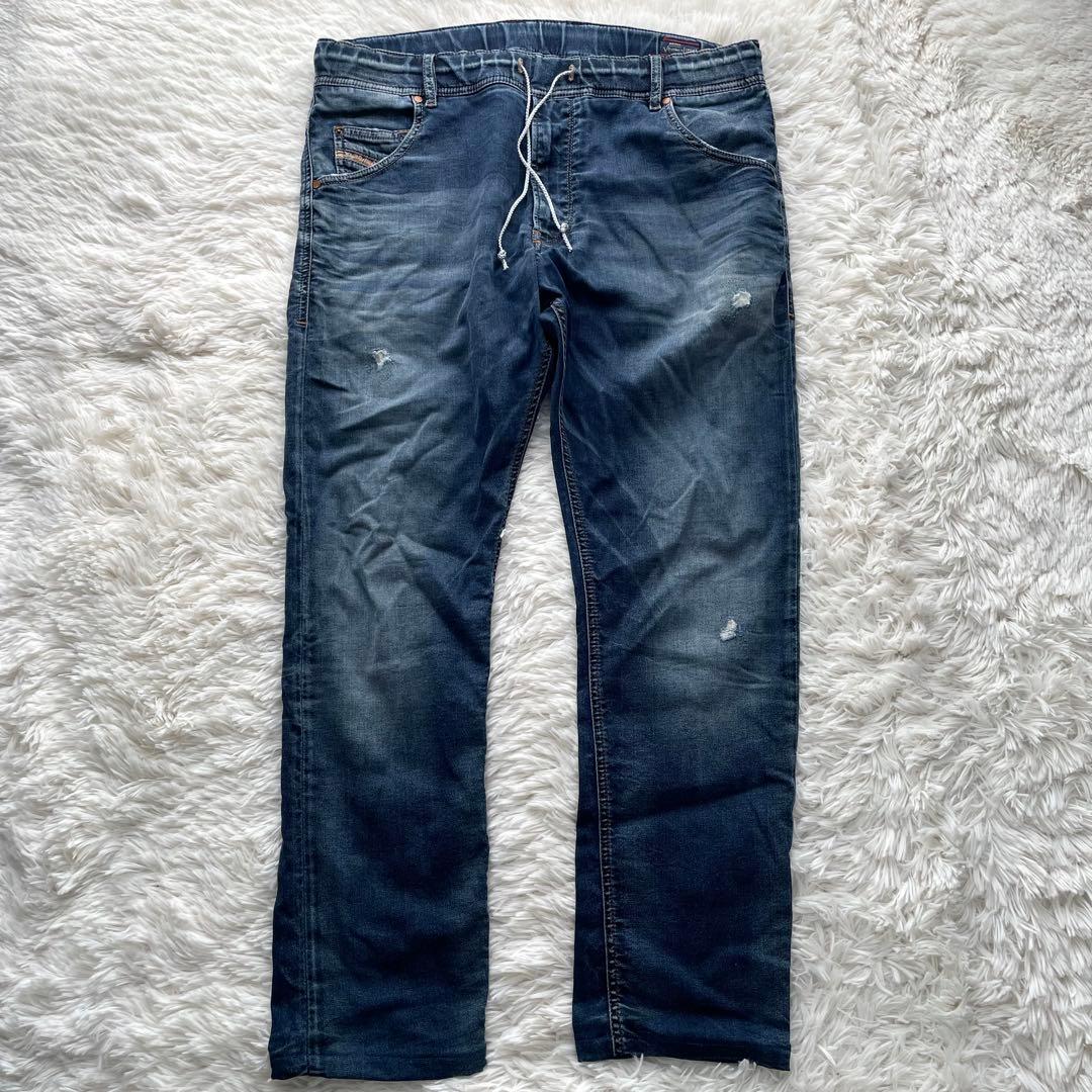 極美品✨ディーゼル　デニムパンツ　ジョグジーンズ　ドローコード　洗える　XL