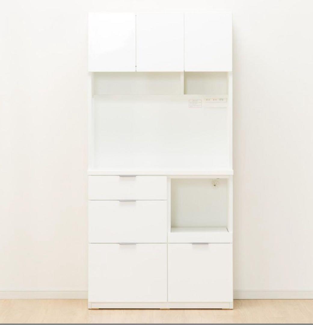 ニトリ　キッチンボード　エトナ　ホワイト