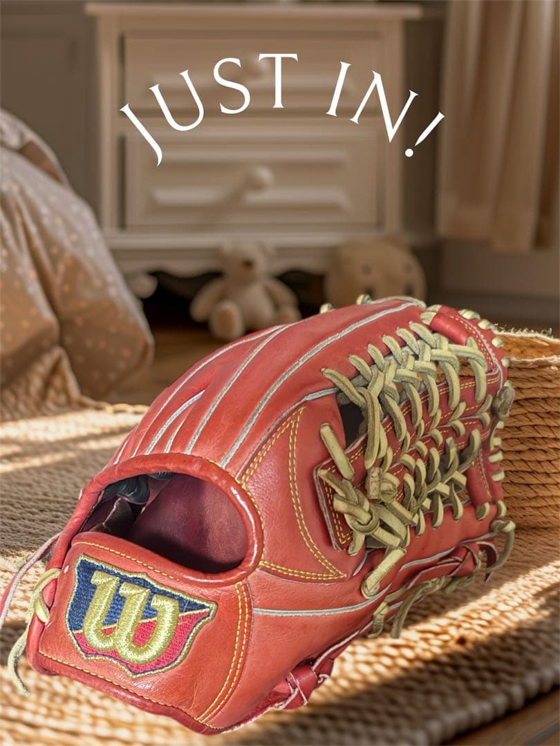 Wilson レッド 軟式野球グローブ　即購入・24時間以内に発送