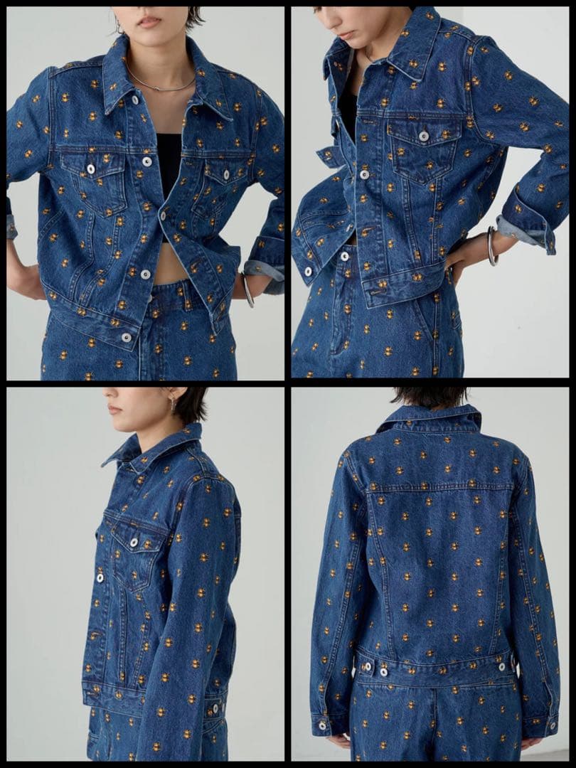 Loungedress 刺繍デニムジャケット