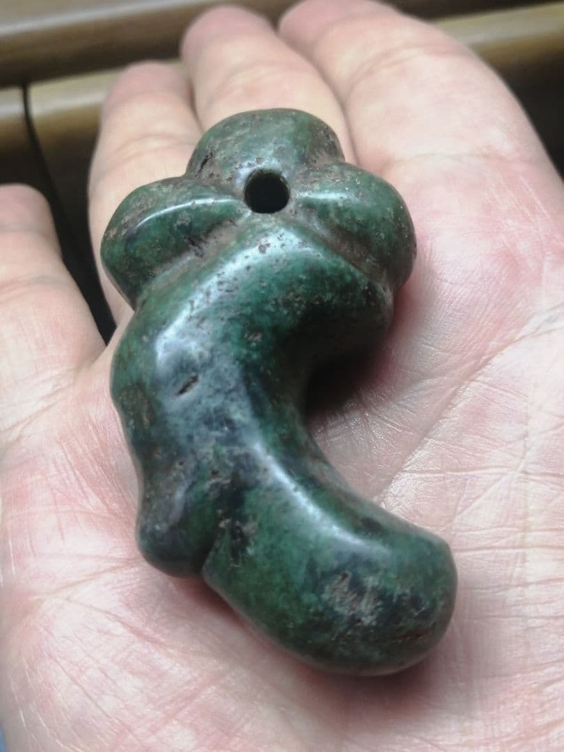 ★【ジャッキー】古墳期『獣形翡翠勾玉』出土品。儀式勾玉。6.50cm