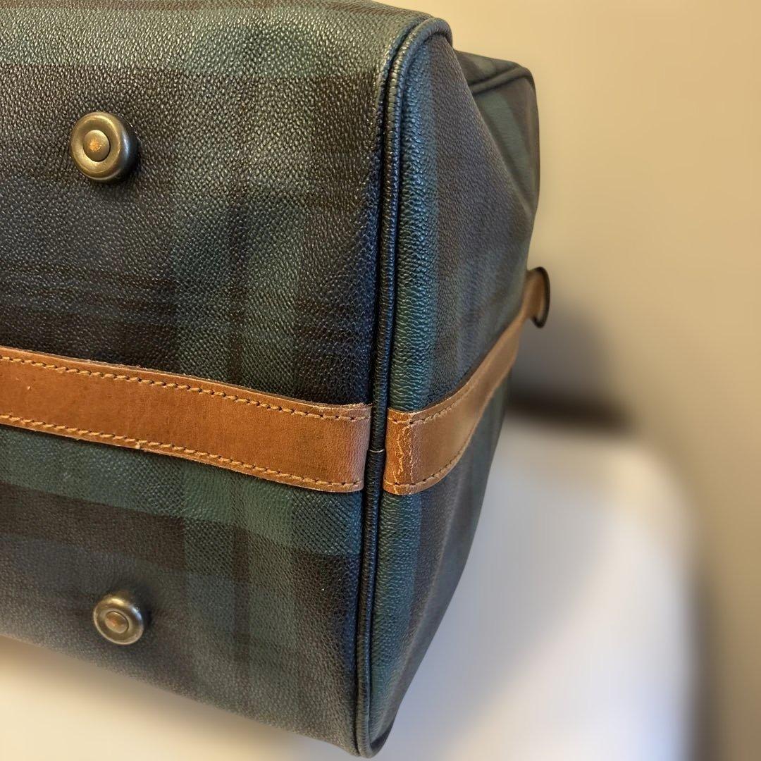 ラルフローレン レザーPVC 2way ブラックウォッチ ボストンバッグ　鍵付