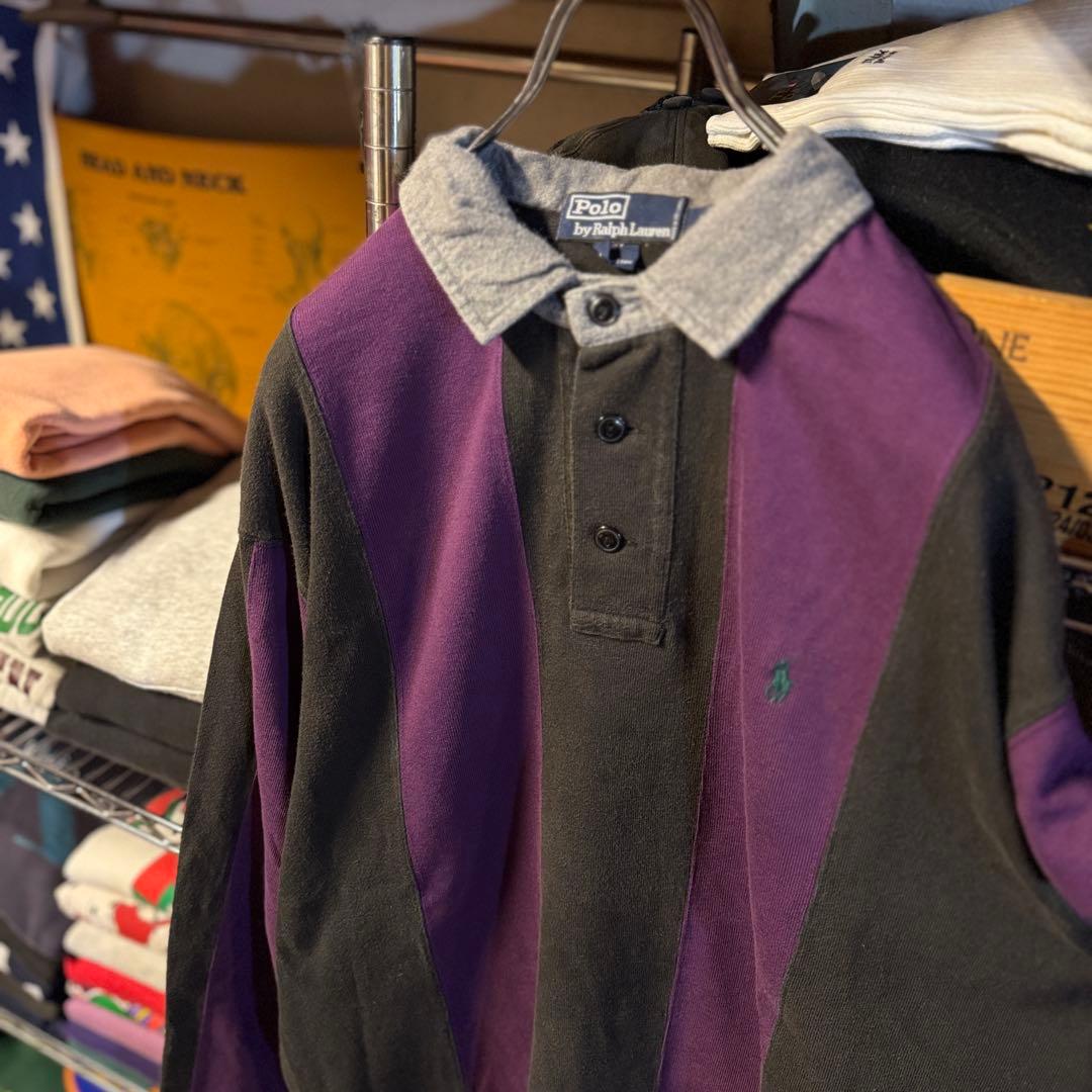 90s POLO by Ralph Lauren ラガーシャツ 太縦ストライプ