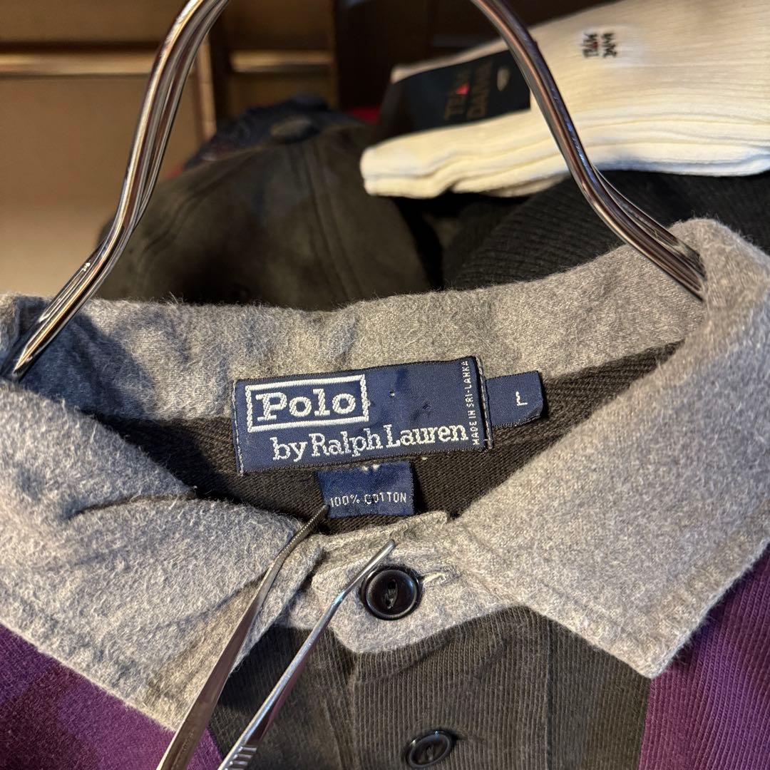 90s POLO by Ralph Lauren ラガーシャツ 太縦ストライプ