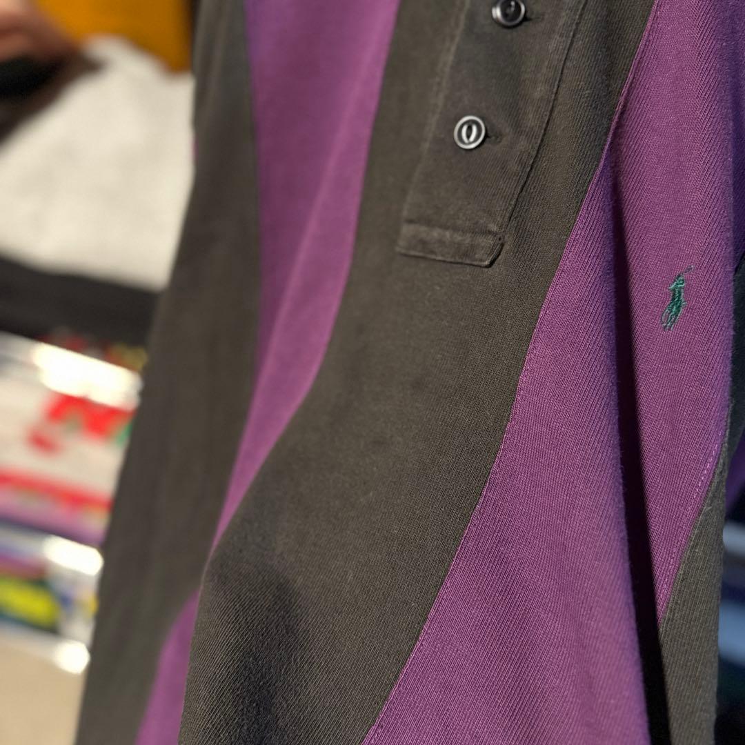90s POLO by Ralph Lauren ラガーシャツ 太縦ストライプ
