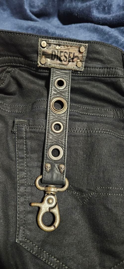 archive vkei DIESEL スカルロックブラックジョグジーンズ