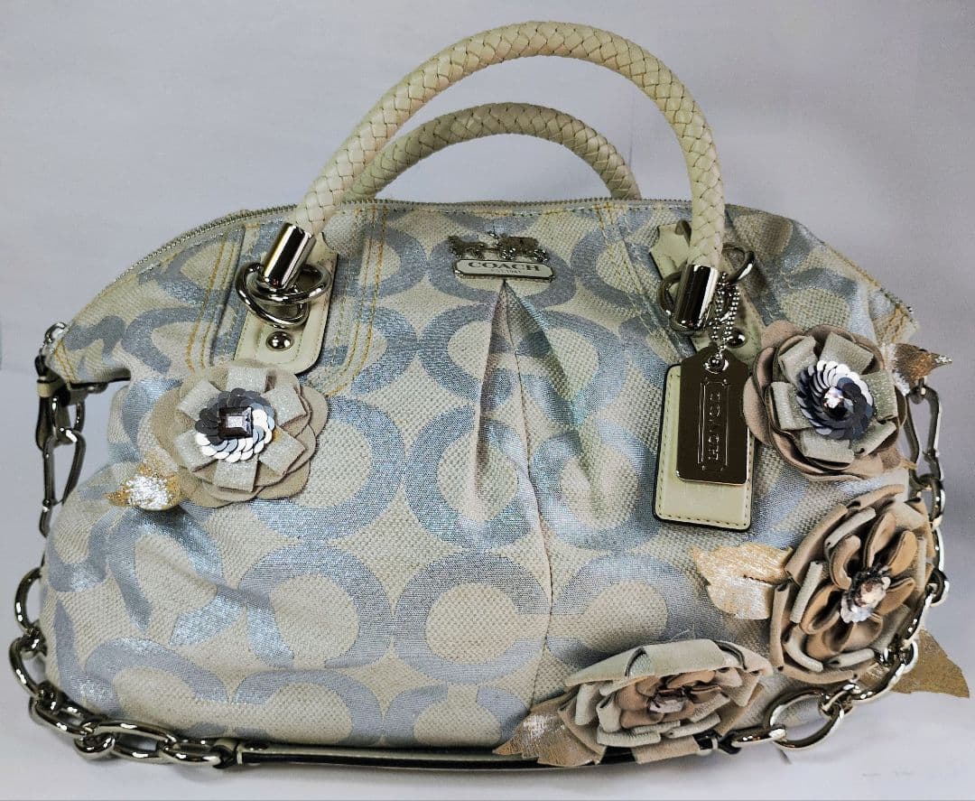 COACH コーチ 2way ショルダーバッグ　花モチーフ