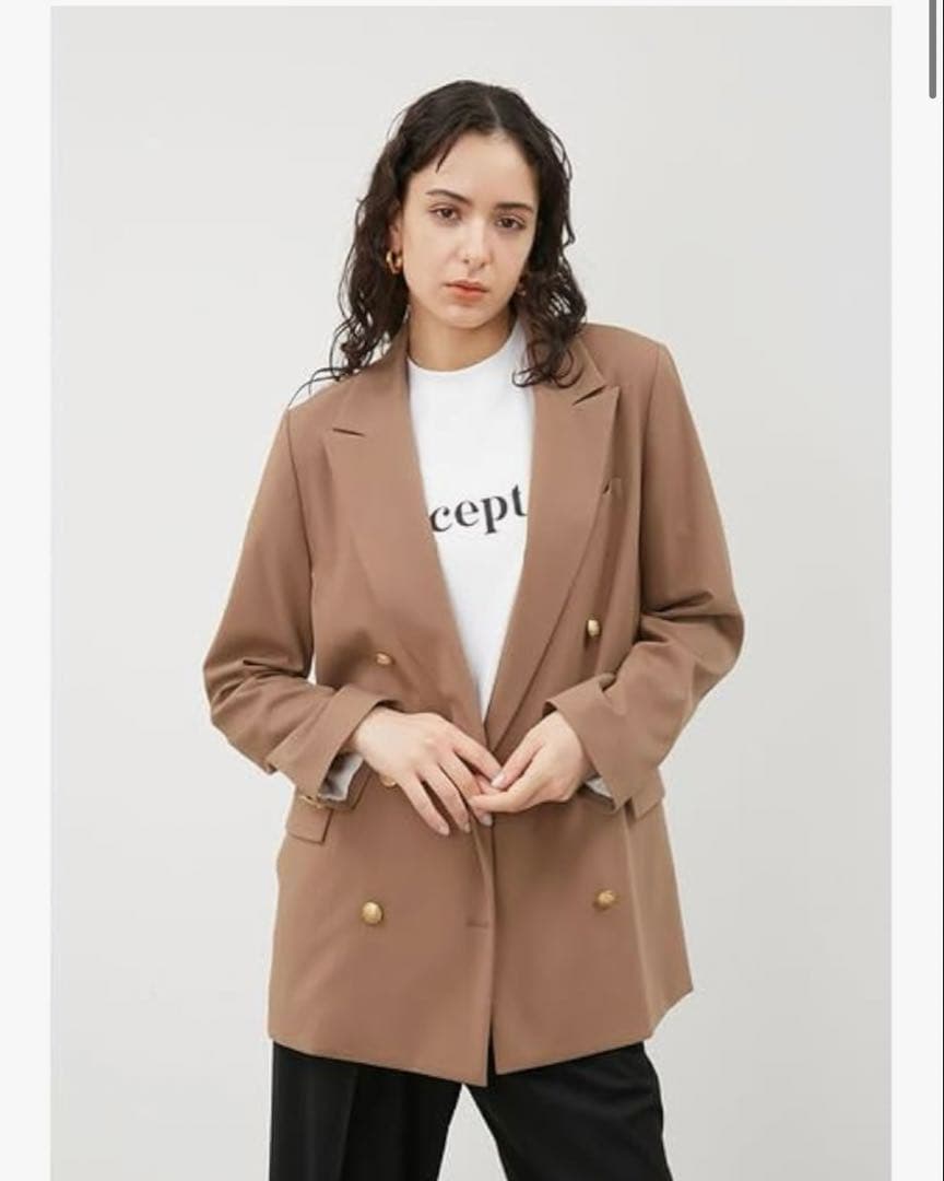 Mila Owen ネイビー　ダブルジャケット