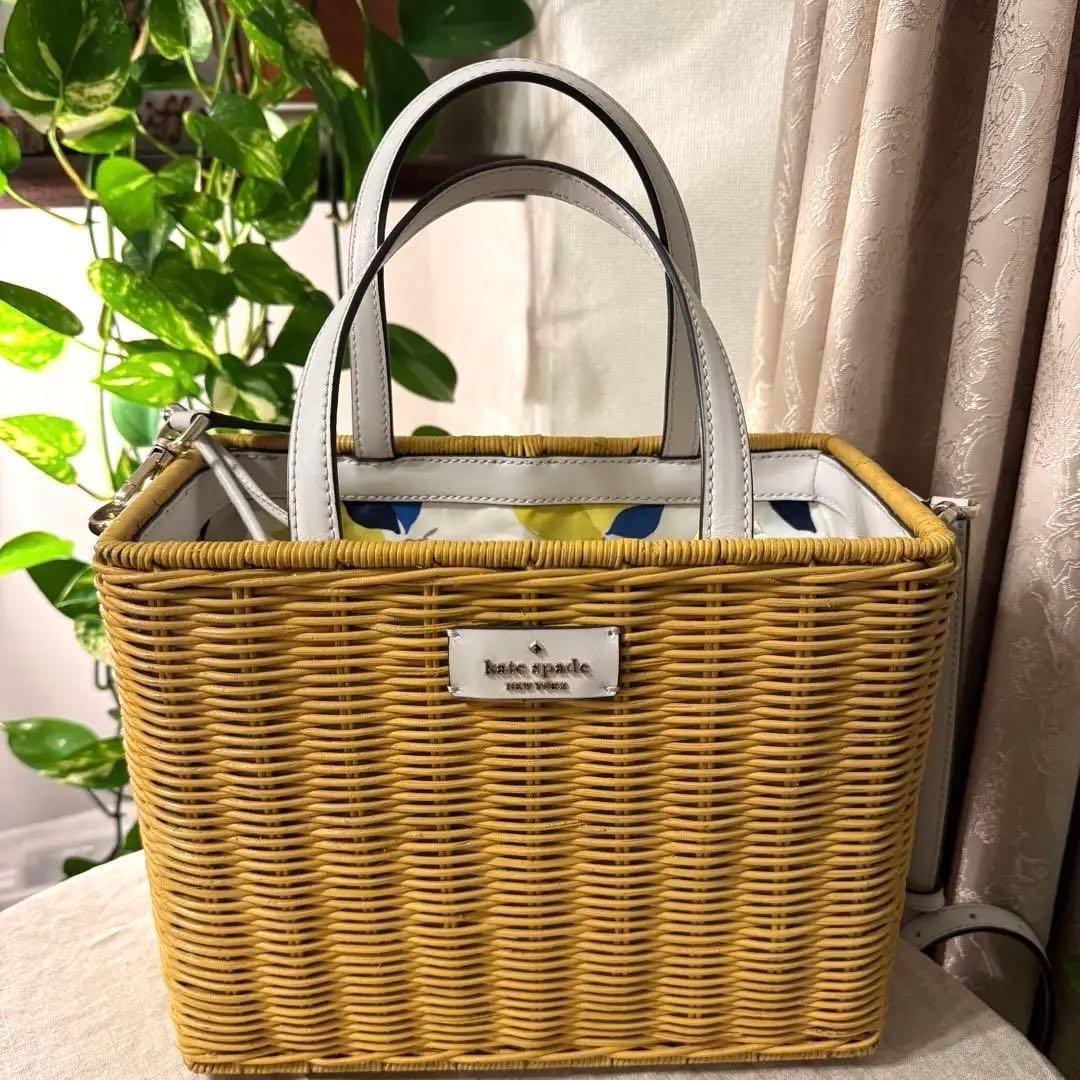 Kate Spade♡かごバッグ♡イエロー♡美品