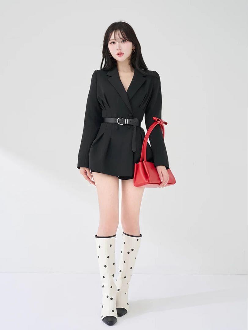 Darich パネルデザインシルエットぺプラムジャケット