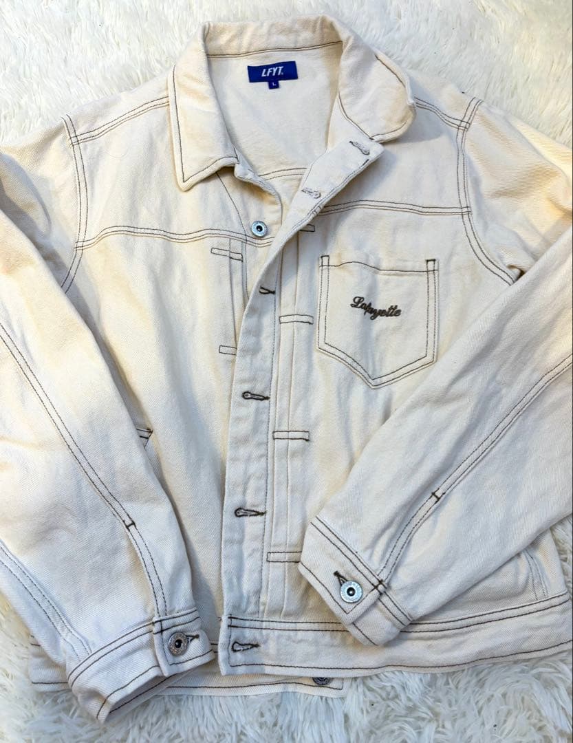 Lafayette ホワイト デニムジャケット Lサイズ