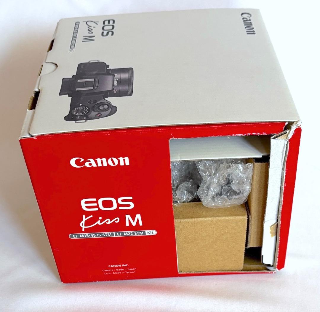 【中古】Canon EOS Kiss M レンズ2本セット ブラック 動作良好