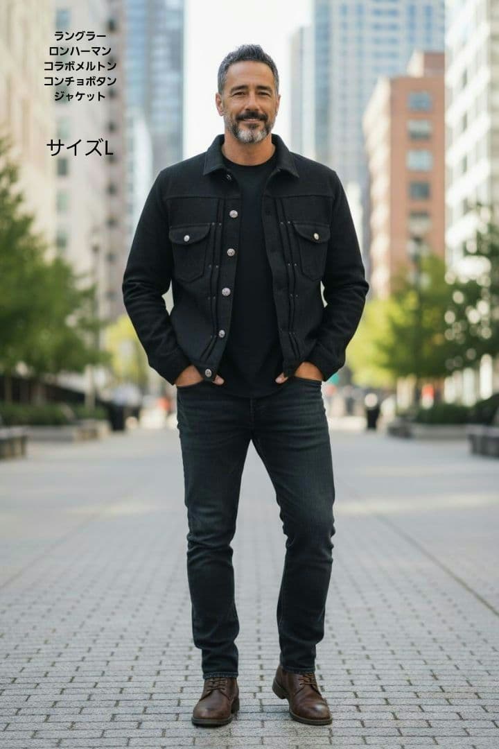 ラングラーロンハーマン別注コラボ1stモデルメルトン コンチョボタン ジャケット