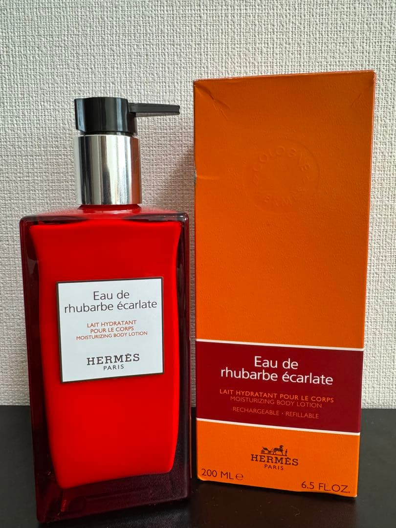 HERMES ボディローション 200ML《オードゥ ルバーブ エカルラット》