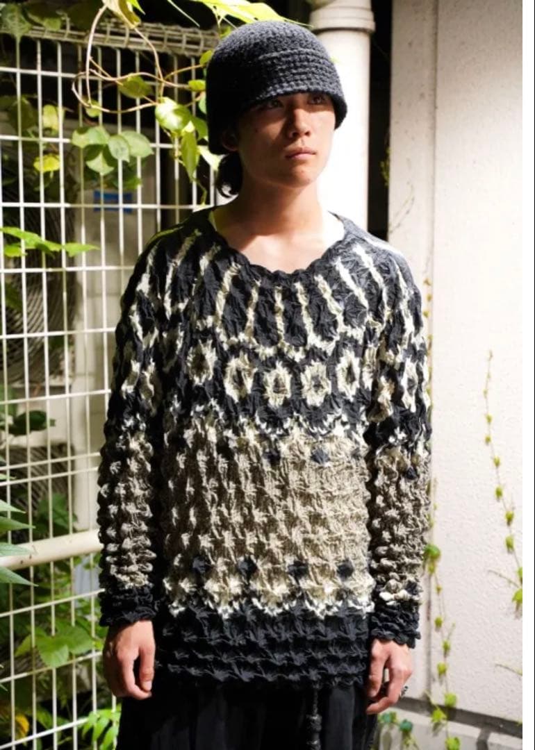 n*o様 MASU POPCORN NORDIC SWEATER size48