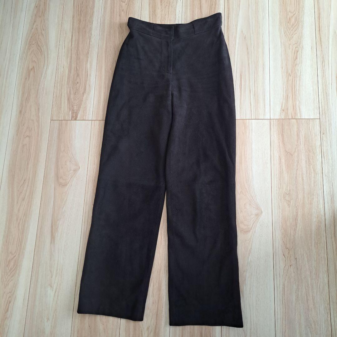 LOEWE　ロエベ　スエードパンツ　ブラック　M
