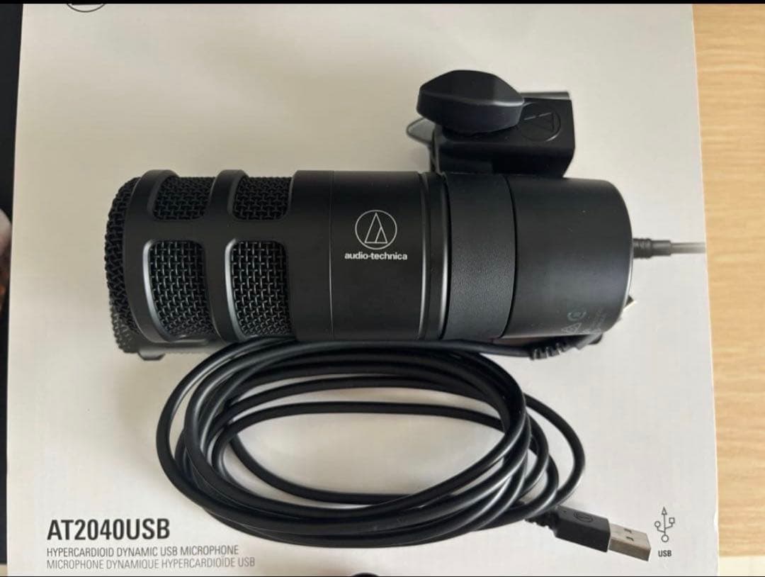 audio-technica AT2040USB ポップガードマイクアーム付き