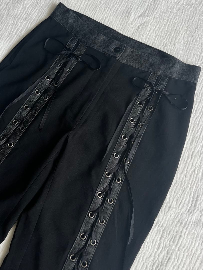 パンツ \"unknown\" Lace-up Flared Pants