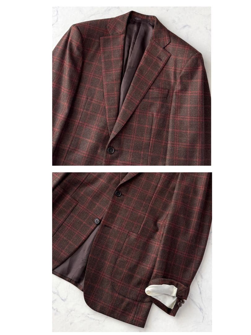 Belvest ベルベスト テーラード ジャケット チェック 46 M〜L程