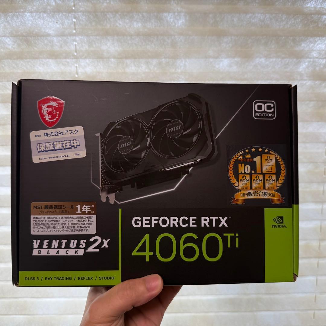 グラフィックボード・グラボ・ビデオカード MSI GEFORCE RTX 4060 Ti OC EDITION 8gb