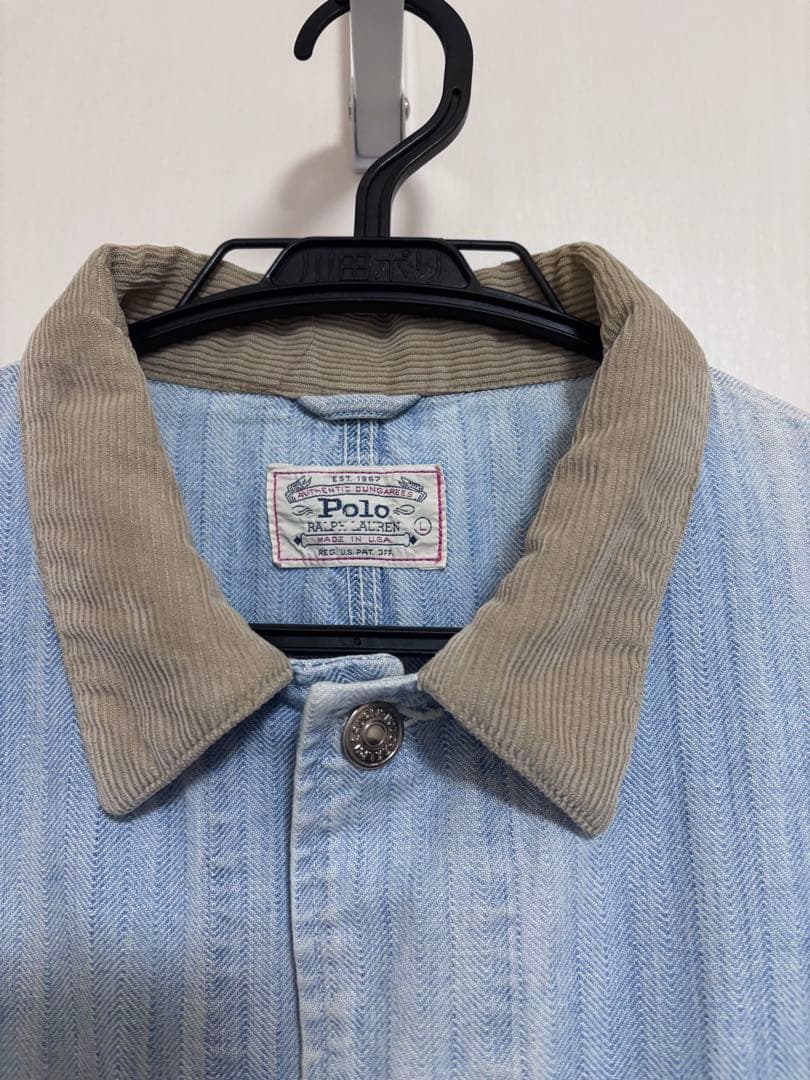 希少 80s ラルフローレン　カバーオール　ヘリンボーン　USA製　白タグ