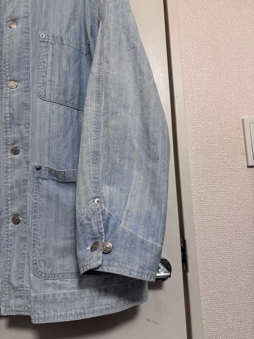 希少 80s ラルフローレン　カバーオール　ヘリンボーン　USA製　白タグ