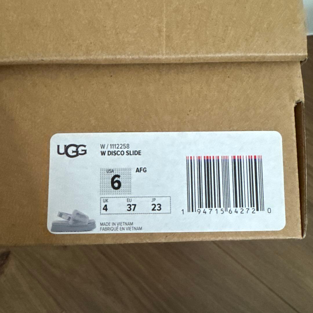 UGG グレー W DISCO SLIDE スライドサンダル