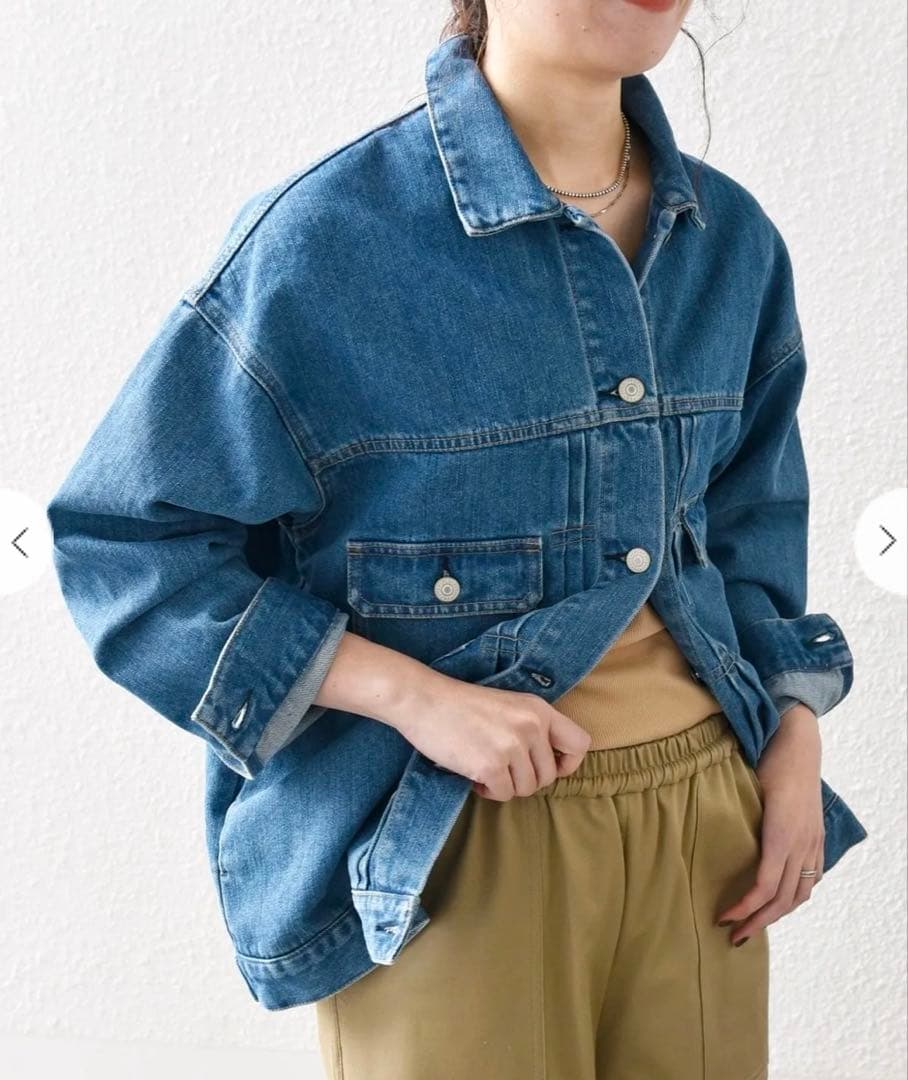 ★SHIPS any★デニム ジャケットブルー