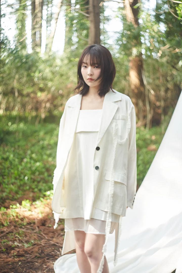 Andequal tulle pattern sheer jacket(新品)