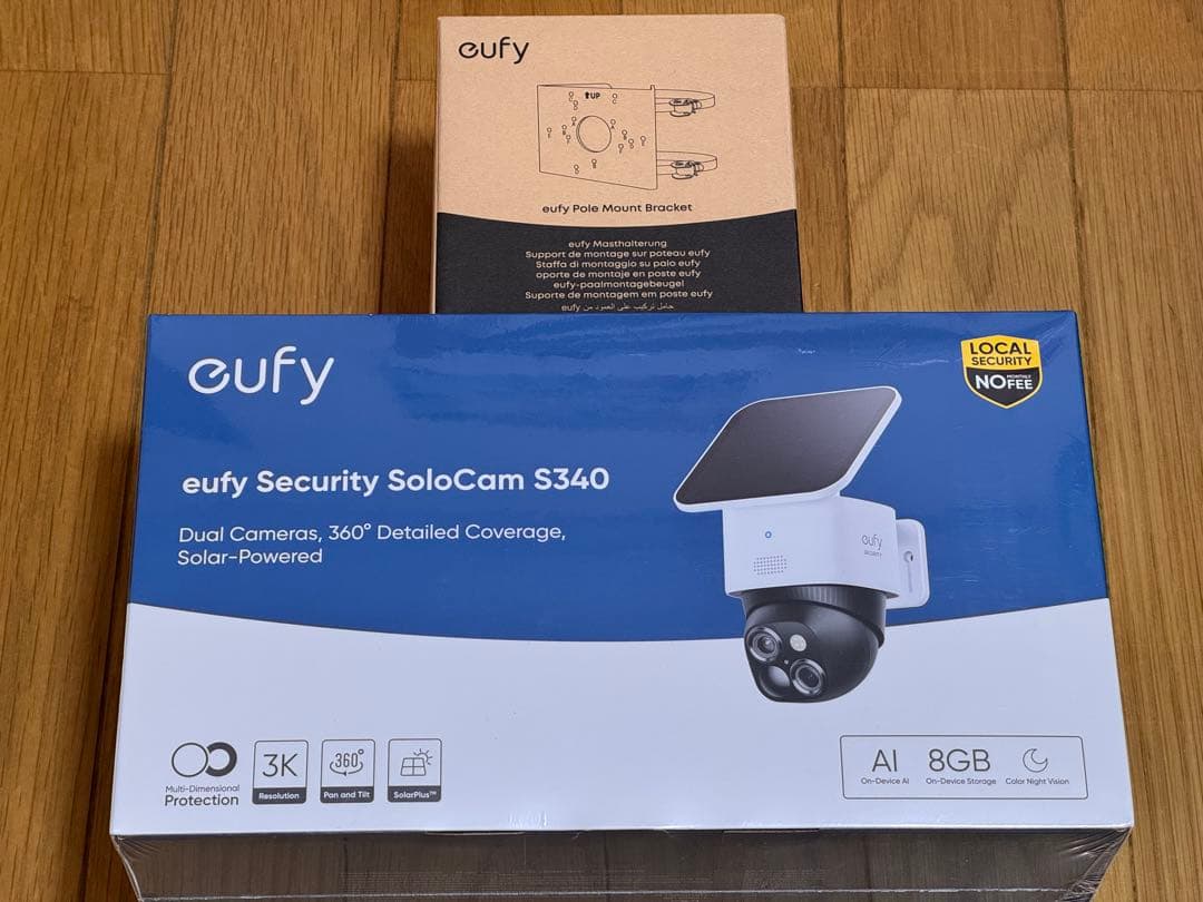 未開封Anker Eufy SoloCam S340 + ポール用取り付け金具