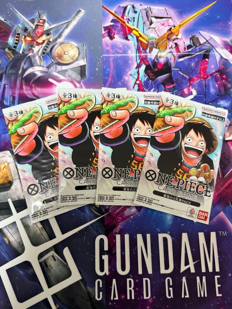 ONE PIECE　最強ジャンプ5月号 最強の3兄弟 未開封4パックセット