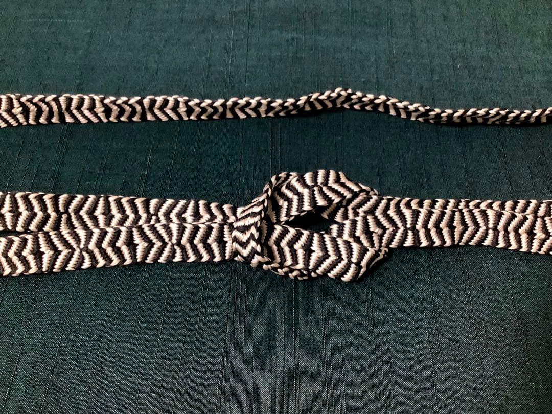 道明帯締め。白菊。