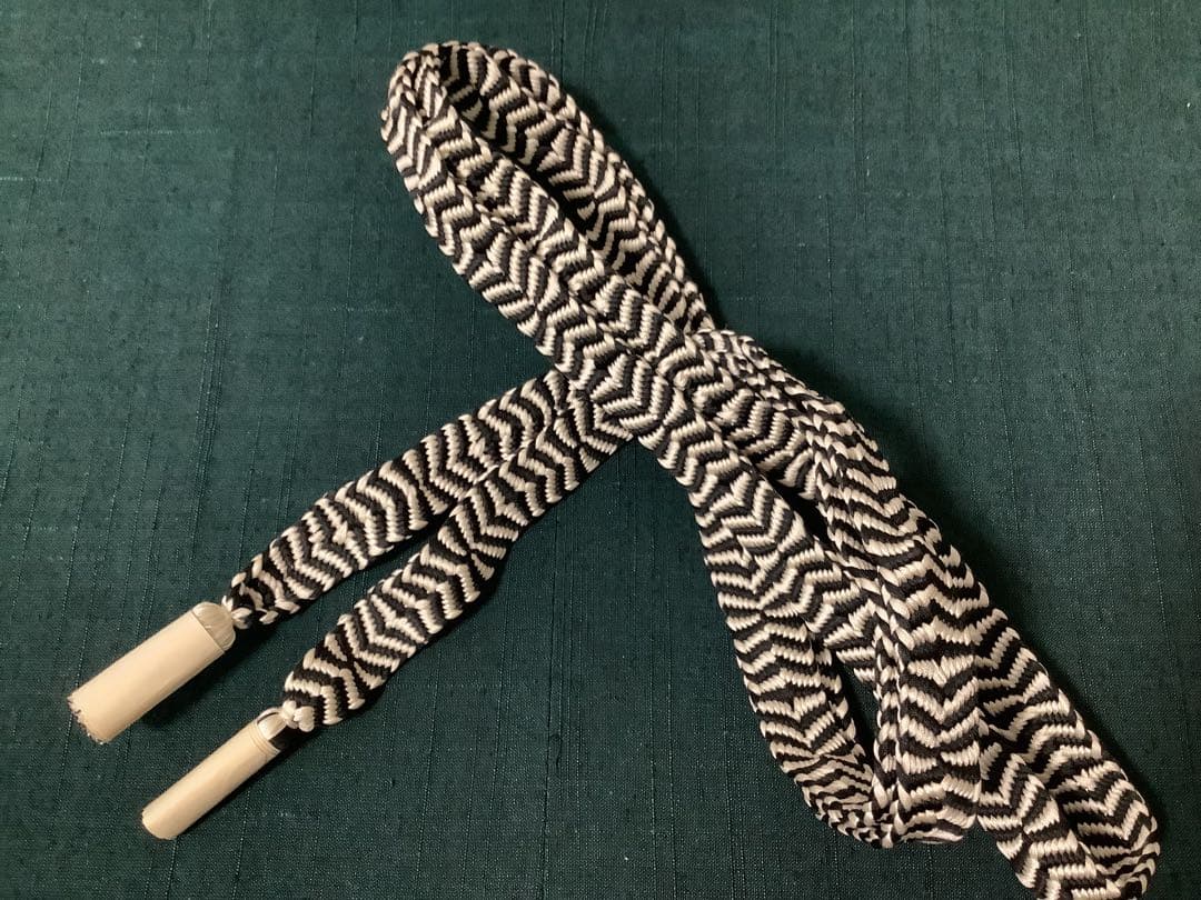 道明帯締め。白菊。