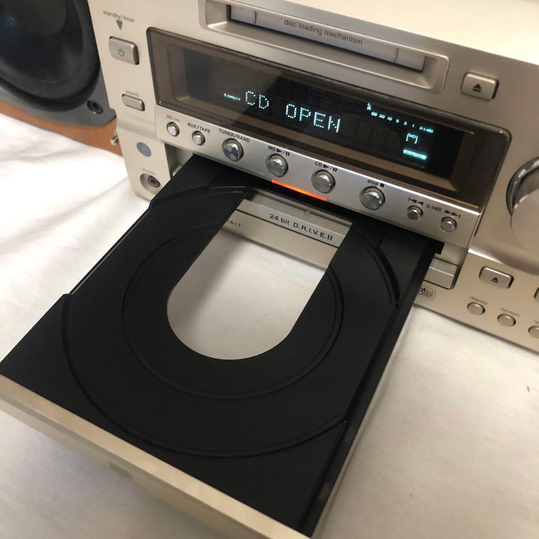 送料込★動作美品★KENWOOD RD-HD7MD リモコン付 CD/MD再生可