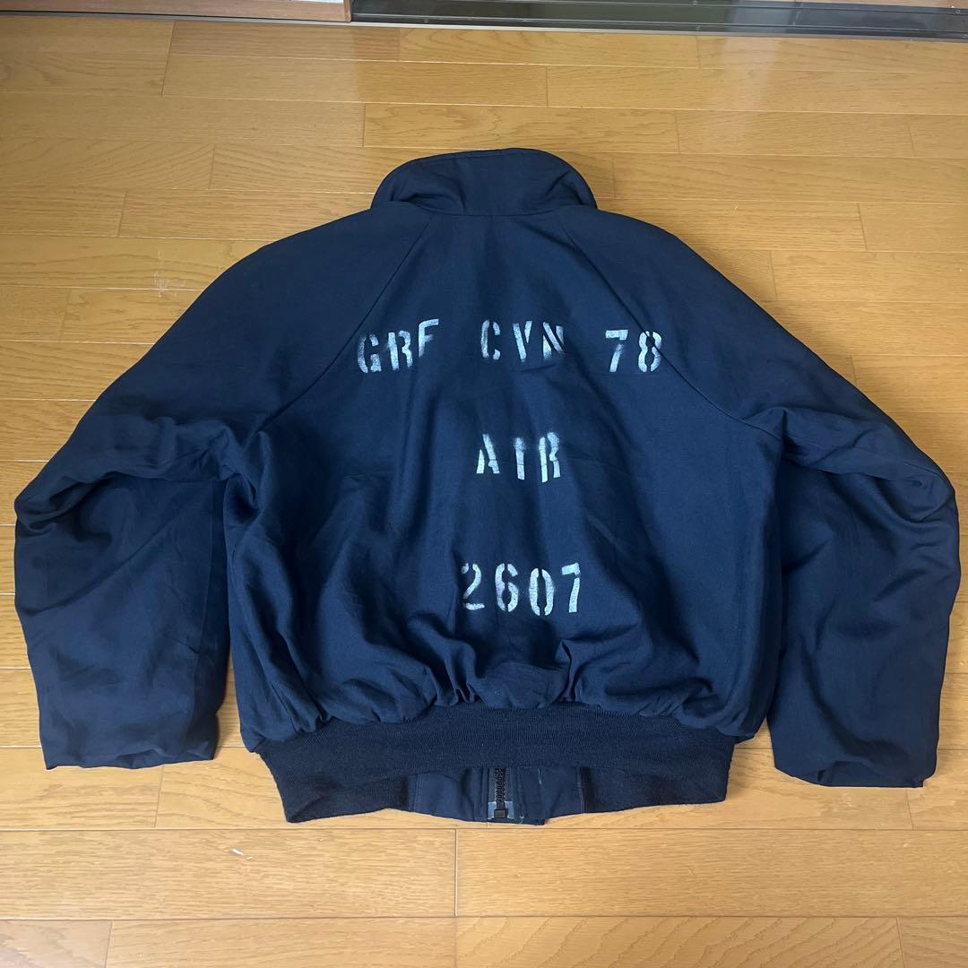 美品　米軍 U.S.NAVY USN シップボードジャケット ステンシル入り