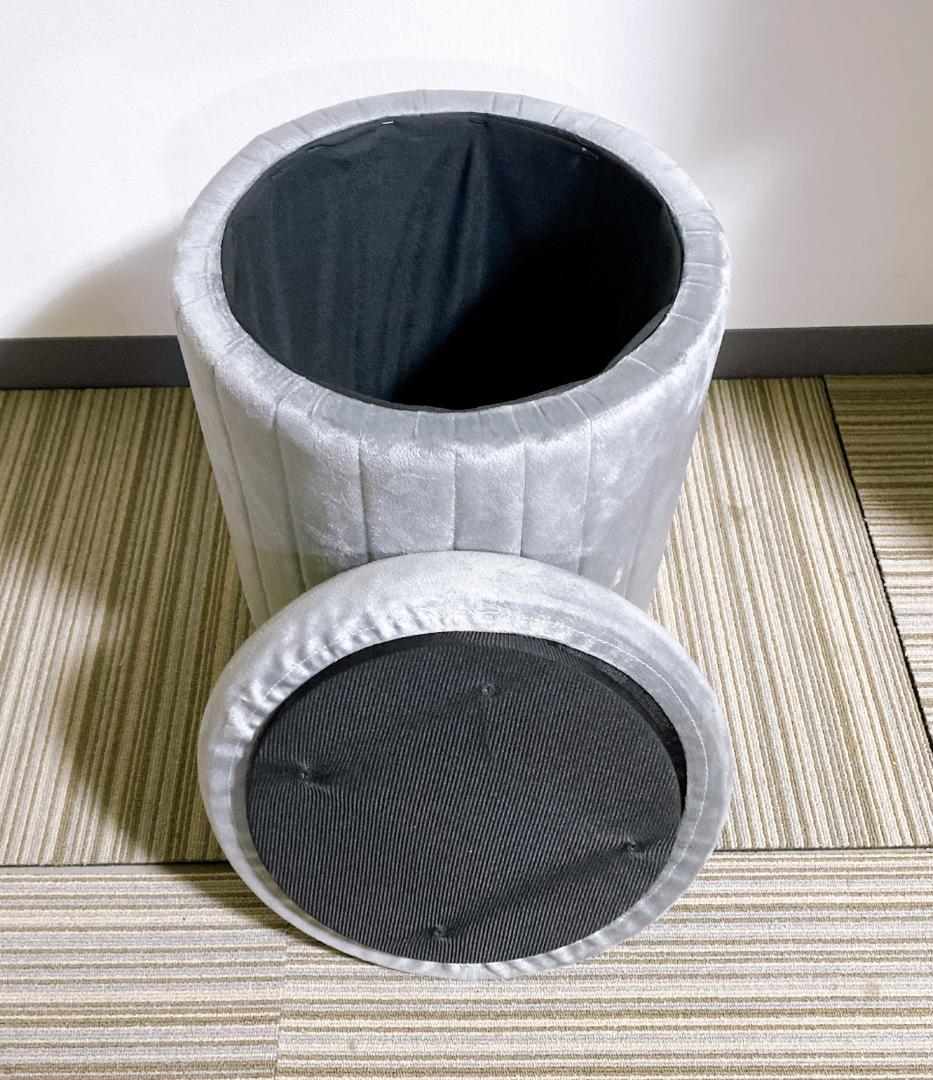 大理石風ドレッサー 欧風 ベロア コンパクト ドレッサー スツール付 グレー