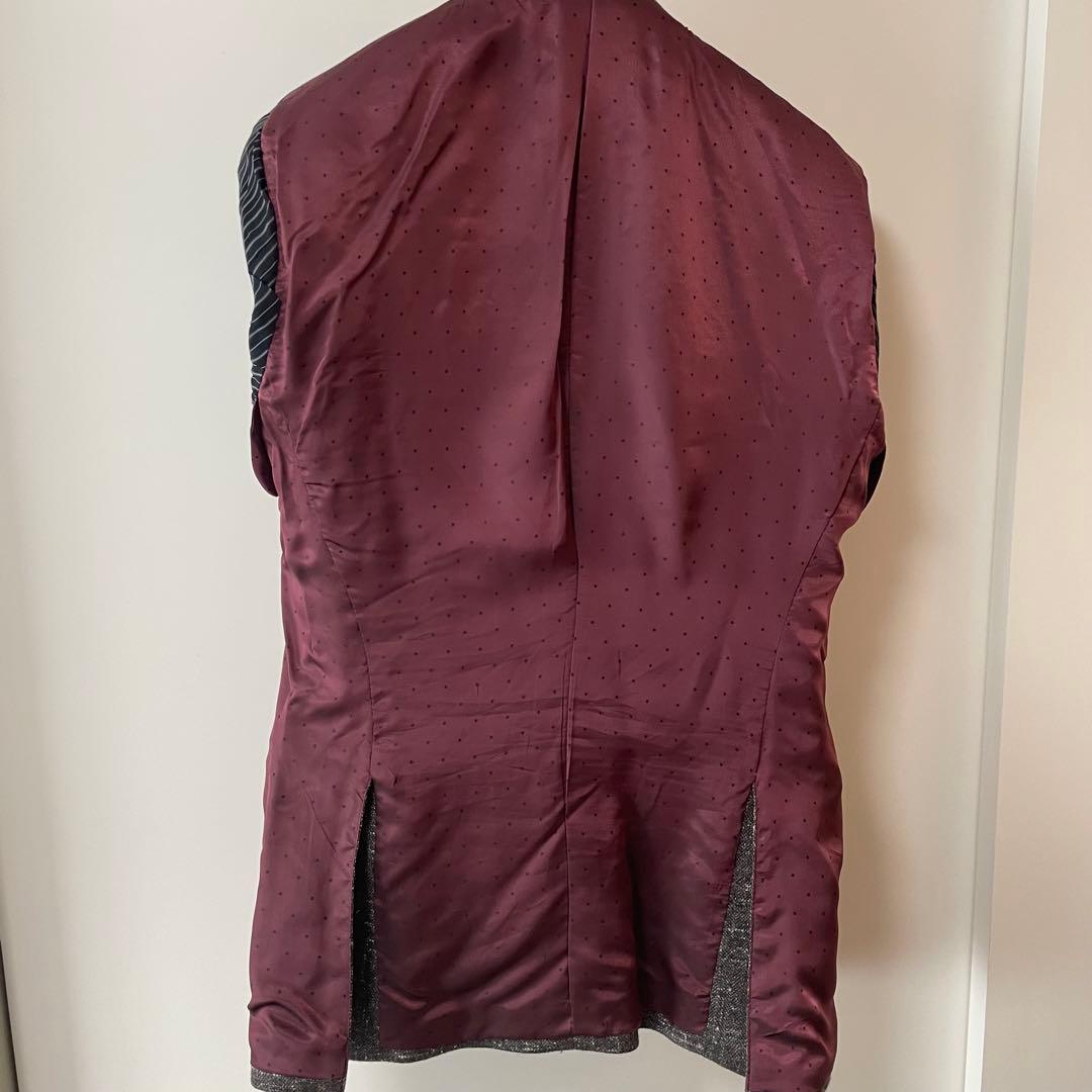 【極美品】E.THOMAS生地　ダブルジャケット(オーダー)