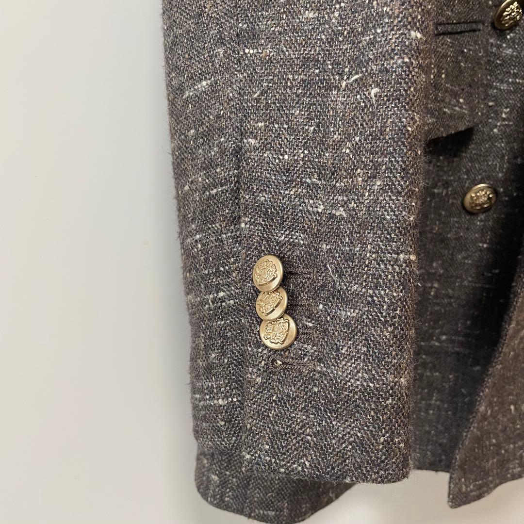 【極美品】E.THOMAS生地　ダブルジャケット(オーダー)