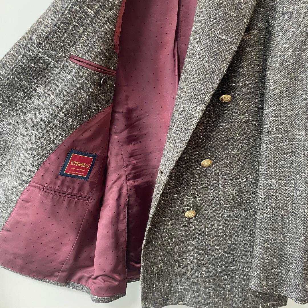 【極美品】E.THOMAS生地　ダブルジャケット(オーダー)