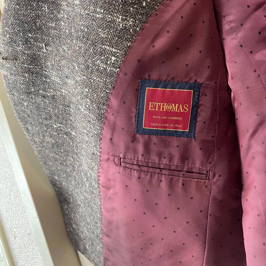 【極美品】E.THOMAS生地　ダブルジャケット(オーダー)