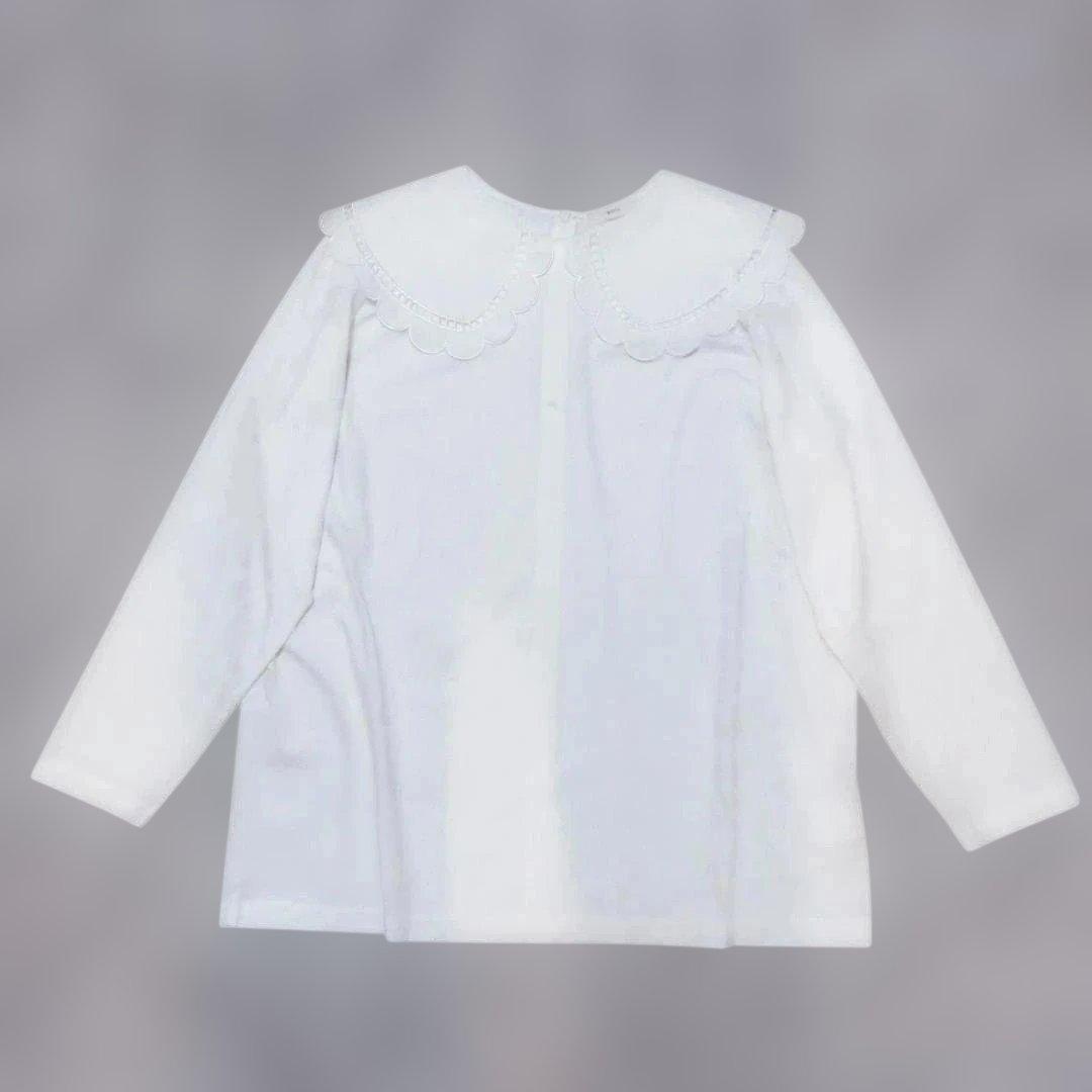 yori ヨリ スカラップカラー ロンTee