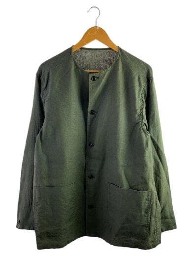 CONFECT　麻襟なしジャケット　オリーブグリーン