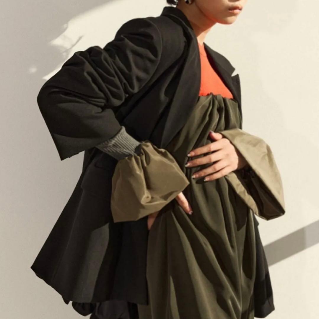 【美品】OMMO ビッグショルダーバルーンジャケット ブラック