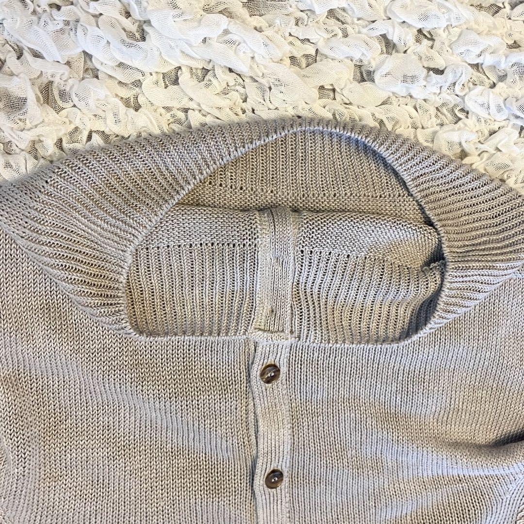 MARGARET HOWELL マーガレットハウエル長袖リネン100%カーディガ